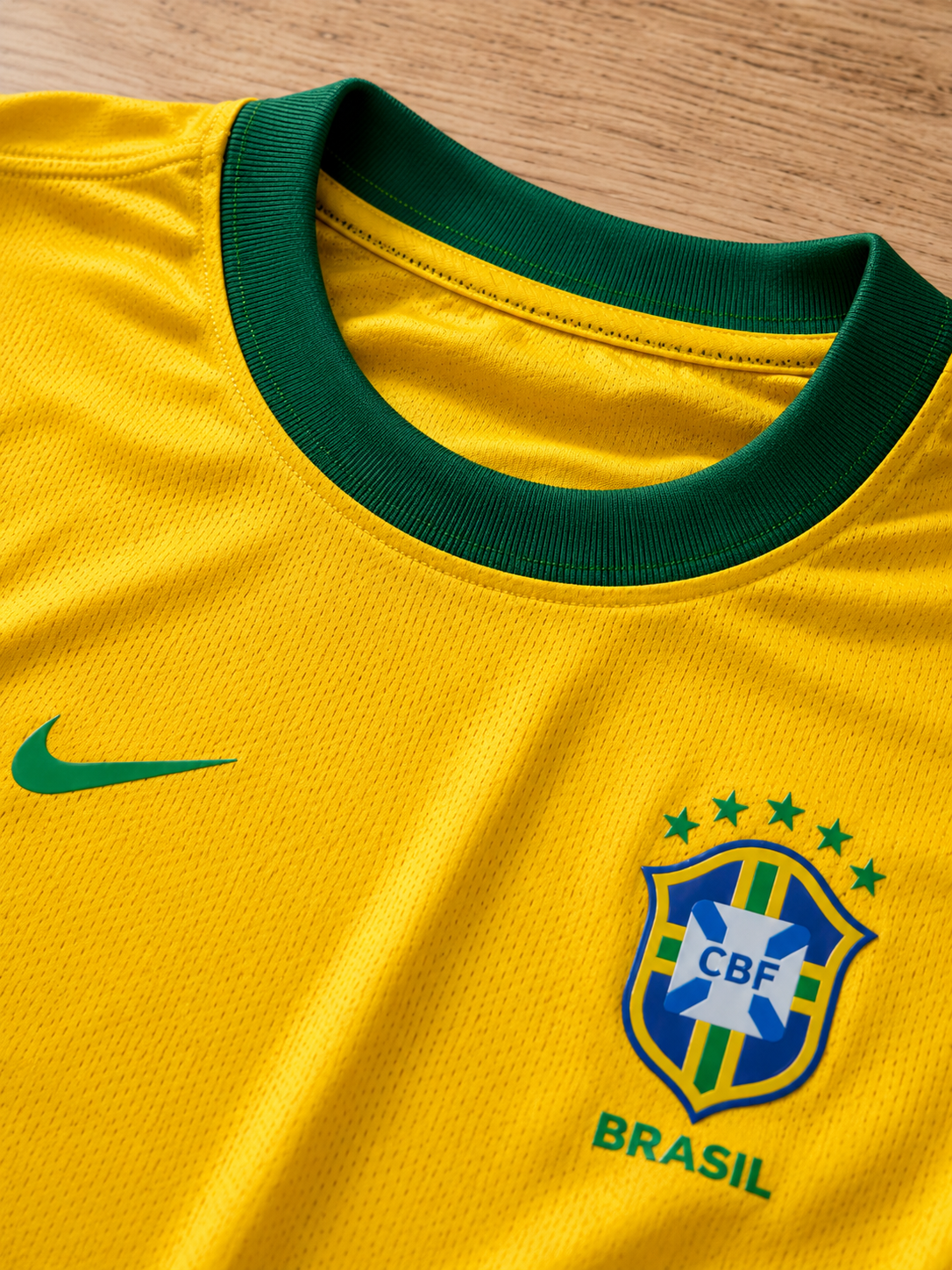 Camiseta Infantil Brasil Amarela Estilo Seleção