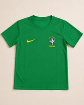 Camiseta Infantil Brasil Verde Estilo Seleção