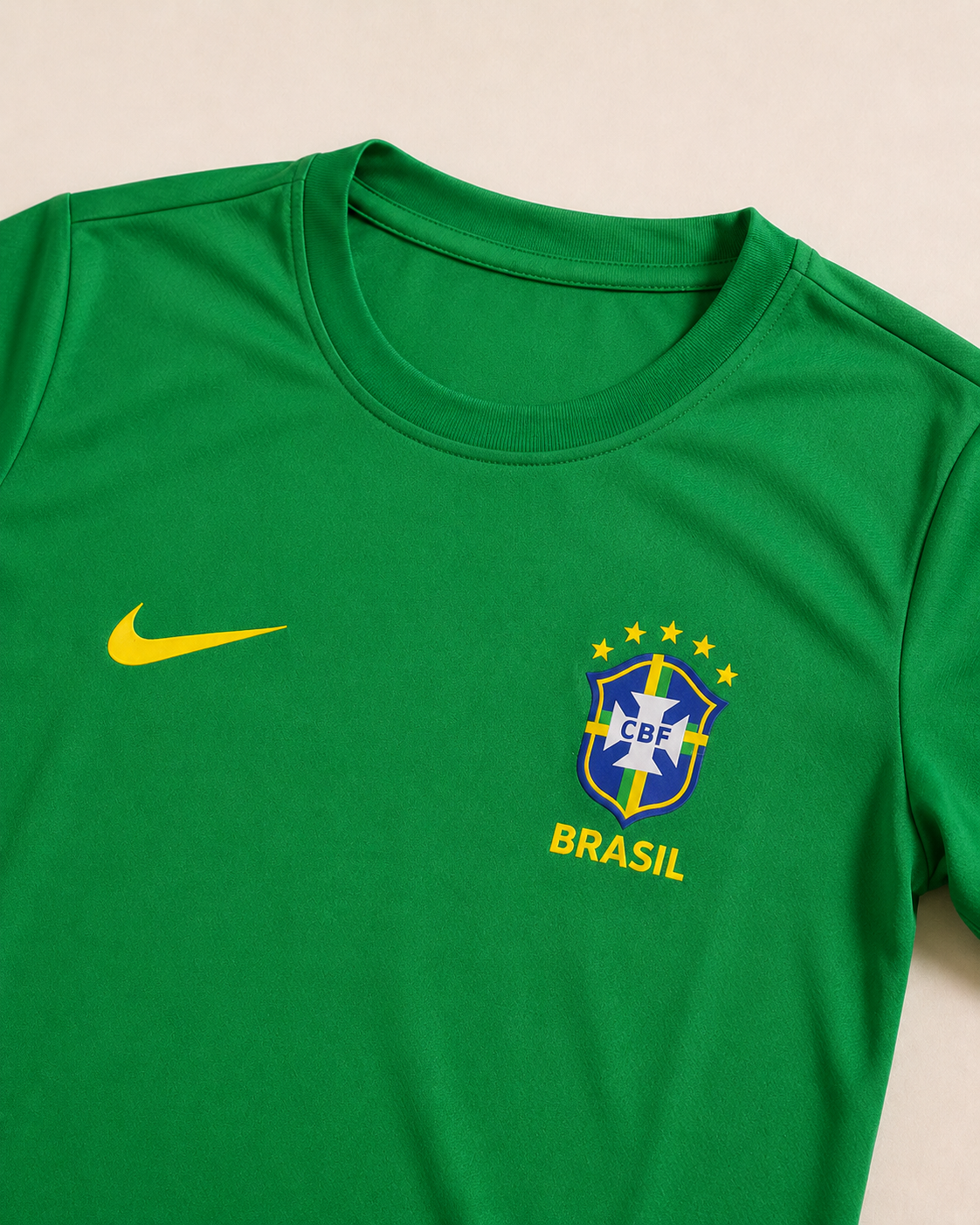 Camiseta Infantil Brasil Verde Estilo Seleção