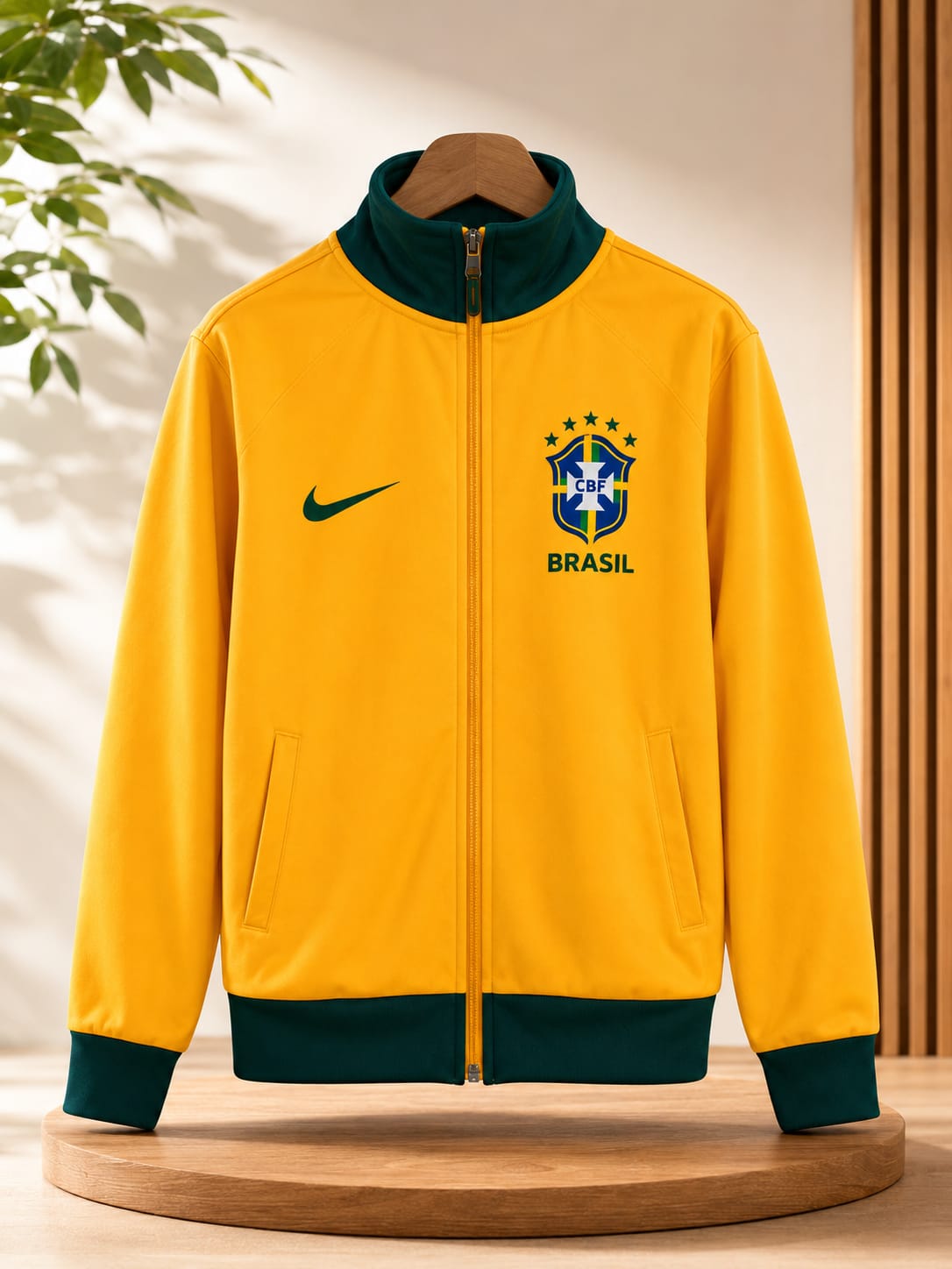 Jaqueta Nike Brasil CBF Amarela e Verde