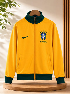 Jaqueta Nike Brasil CBF Amarela e Verde