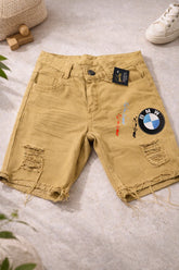 Bermuda Jeans Infantil Destroyed Caramelo