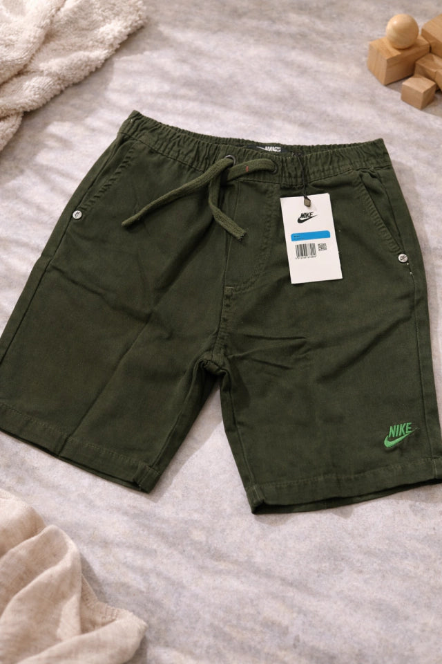 Bermuda Infantil Verde Militar Esportiva Premium