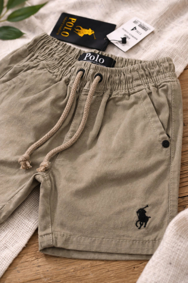 Bermuda Infantil Bege Casual Premium